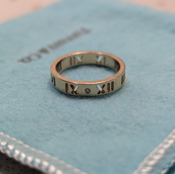 Tiffany & Co. Atlas Rose Gold Ring with Diamonds - Picture 7 of 7